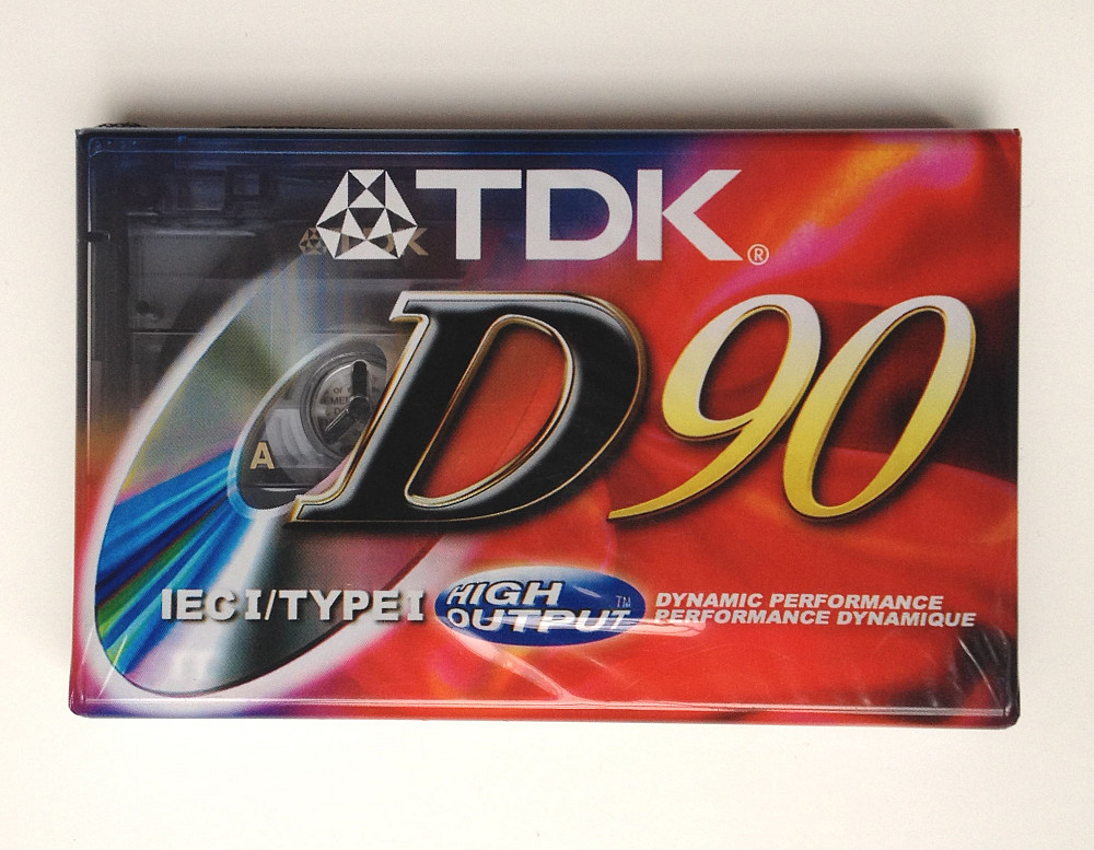 Аудиокассета TDK D 90 1997 | Новые кассеты на Vinyl.com.ua