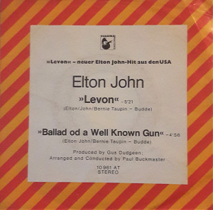 Elton John Levon, Ballad od a Well Known Gun 7'45RPM