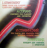 Aaron Copland, Igor Stravinsky ‎– Concertos For Clarinet / L`Histoire Du Soldat