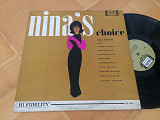 Nina Simone ‎– Nina's Choice (USA) JAZZ Soul LP **