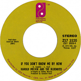 Harold Melvin And The Bluenotes ‎– If You Don't Know Me By Now