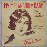 Chas & Dave My Melancholy Baby 7 LP Record Vinyl single