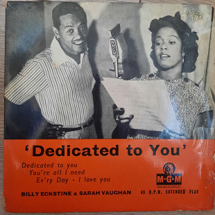 Billy Eckstine & Sarah Vaughan + Joe Lipman Orch. – Dedicated To You - 1956 - английское издание