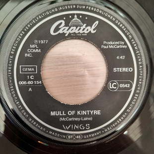 Wings – Mull Of Kintyre / Girls' School - 1977 - германское издание без родного конверта