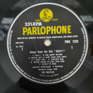 The Beatles – Help! - 1965 - британское издание, одно из первых, без конверта