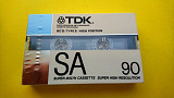 Аудиокассета, аудио кассета, кассета TDK SA 90 1988г.