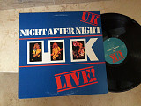 Eddie Jobson + John Wetton + Terry Bozzio = UK - Night After Night ( USA ) Prog Rock LP