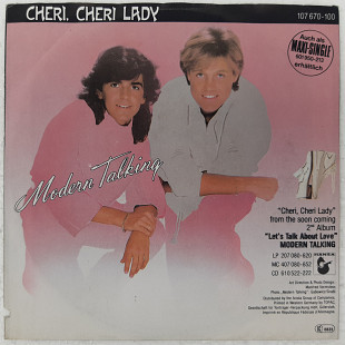 Modern Talking (Cheri, Cheri Lady) 1985. (EP). 7. Vinyl. Пластинка. Germany.