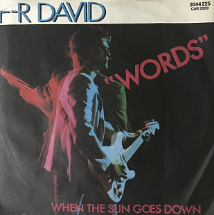 F-R David - “Words”, 7’45RPM SINGLE