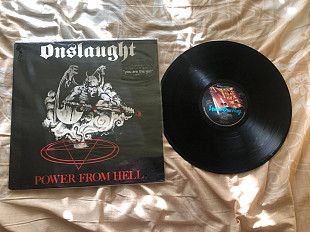 Onslaught Power from hell vg+/vg+(без.глуб.цар.) UK Flad 1985
