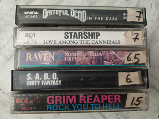 Рок метал кассеты США Grateful dead raven starship crim reaper sado