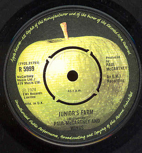 Paul McCartney ‎– Junior's Farm