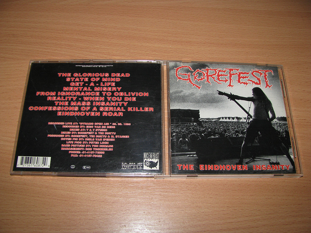 Gorefest - The Eindhoven Insanity CD 1993 Nuclear Blast NBA RED