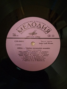 Пластинка Nerija Нерия (1978, Мелодия С30 04815, РЗГ)