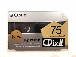 Аудіокасета SONY CDix II 75 Type II HIGH position cassette касета