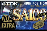 Аудиокассеты, касети:TDK SA 100 (2000 countdown), 2000 рік Limited
