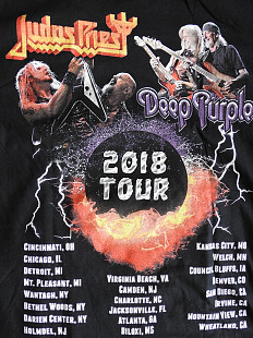 Deep Purple & Judas Priest Tour 2018 NEW Коллекционная футболка L