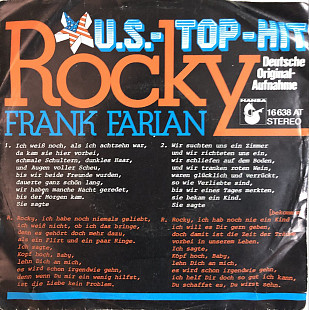 Frank Farian - “Rocky”, 7'45RPM SINGLE