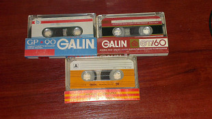 Аудиокассеты Galin GP 90, Galin GT//60, Galin D90