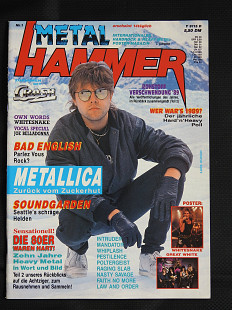 METAL HAMMER Германия №1 1990 журнал в супер состоянии с плакатами