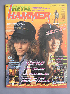 METAL HAMMER Германия №7 Июль 1987 журнал в супер состоянии с плакатами