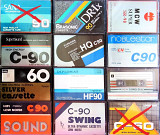 Кассеты SOUND, SWING, MCW, Brasonic, Fujikawa HQ C90, Panasonic EP 90