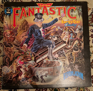 Elton John LP 1975 Captain Fantastic and ... UK original issue reddish transluent vinyl complete