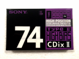 Аудіокасета SONY CDix II 74 Type II HIGH position cassette касета