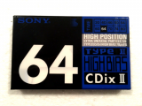 Аудіокасета SONY CDix II 64 Type II HIGH position cassette касета