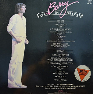 Lp Barry Manilow – Barry Live In Britain