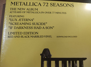 Metallica – 72 Seasons - RED AND BLACK MARBLED VINYL