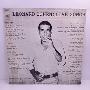 Leonard Cohen – Live Songs LP 12" ( Прайс 31320)