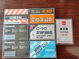 Аудиокассеты PDM FE 60, 90, NEW General C-90LN, SOUND Low Noise C90, SWING C-90 Low Noise, Stilon C-9