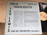 Ted Lewis – Ted's Highlights Volume 2 ( USA ) JAZZ LP