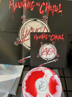 SLAYER - Haunting the chapel RED/WHITE MELT VINYL - LP rot/weiss