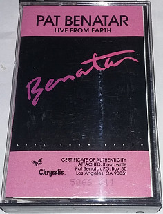 PAT BENATAR Live From Earth. Cassette (US)