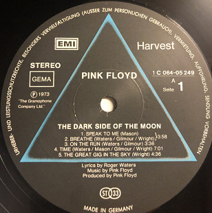Pink Floyd - The Dark Side Of The Moon 1973 NM / NM -