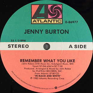 Jenny Burton - Remember What You Like (12") (made in USA)