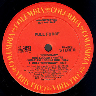 Full Force - Temporary Love Thing (12", Promo) (made in USA)