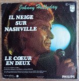 7" single Johnny Hallyday "Le coeur en deux", France, 1977 год