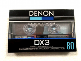 Аудіокасета DENON DX3 80 Type I Normal position cassette касета v2