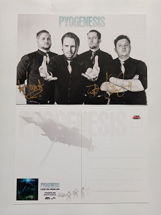 PYOGENESIS “A Silent Soul Screams Loud” Postcard with autographs