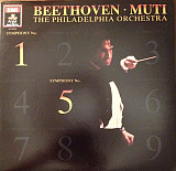 BEETHOVEN/ RICCARDO MUTI/THE PHILADELPHIA ORCHESTRA «Symphonies No. 1 & No. 5» ℗1986