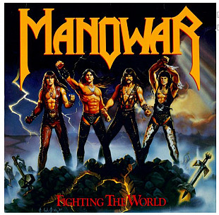 Manowar ‎- Fighting The World - 1987. (LP). 12. Gold Vinyl. Пластинка. Europe. S/S.