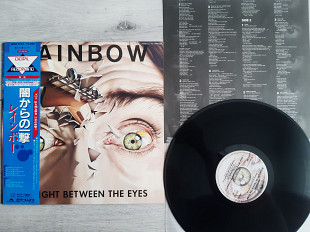 RAINBOW STRAIGHT BETWEEN THE EYES ( POLYDOR 28MM0152 A/B ) with OBI & INSERT 1982 JAPAN