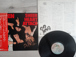 QUEEN SHEER HEART ATTACK ( ELEKTRA P10137 E1/E2 ) with OBI & 2 OIS 1974 JAPAN.