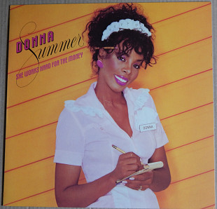 Donna Summer – She Works Hard For The Money (Casablanca – 28S-165, Japan) inner sleeve, OBI NM-/NM-