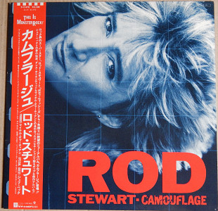 Rod Stewart – Camouflage (Warner Bros. Records – P-11478, Japan) inner sleeve, OBI NM-/NM-