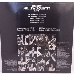 Mel Lewis Quintet – The New Mel Lewis Quintet Live LP 12" (Прайс 36168)