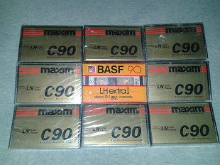 Кассеты новые Maxim LN C90, BASF LH 90. 9штук